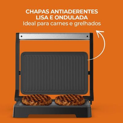 Grill Elétrico Cadence Click Inox 220V