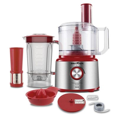 Multiprocessador Britânia 5 Em 1 Inox 900W BMP2700V Turbo 220V