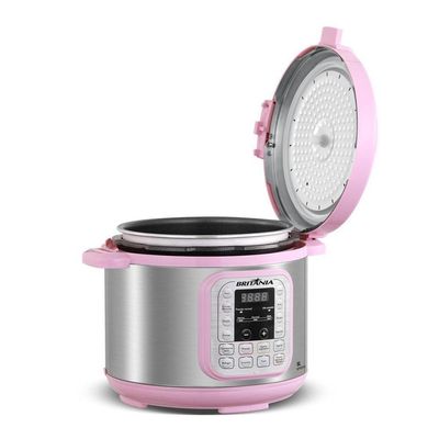 Panela de Pressão Rosa Britânia 5L Digital 11 Funções BPPE05 220V