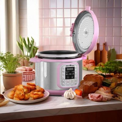 Panela de Pressão Rosa Britânia 5L Digital 11 Funções BPPE05 220V