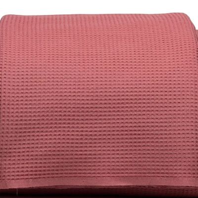 Colcha Solteiro 2 Peças Algodão Piquet Favo Dohler Rose