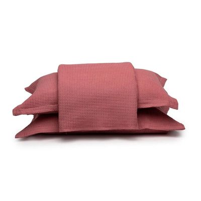 Colcha Solteiro 2 Peças Algodão Piquet Favo Dohler Rose