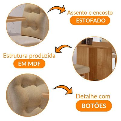 Mesa Olimpia 120 Mdf Canto Copo E Com 4 Cadeiras Carol Turim 07 Naturalle