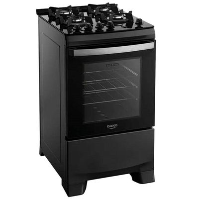 Fogão Dako 4 Bocas Supreme Glass Preto Bivolt