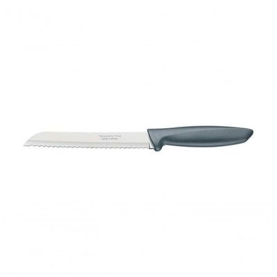 Faca Para Pão Tramontina Plenus 7" Inox Polipropileno Cinza