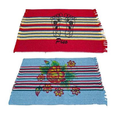 Kit 10 Tapete Simples Piso Banheiro Atoalhado Capacho Estampado Entrada De Casa Em Promoção