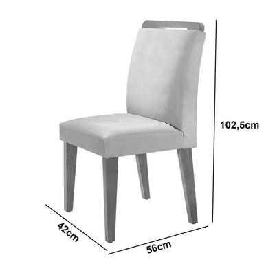 Mesa Olimpia 120 Mdf Canto Copo E Com 4 Cadeiras Athenas Turim 07 Naturalle