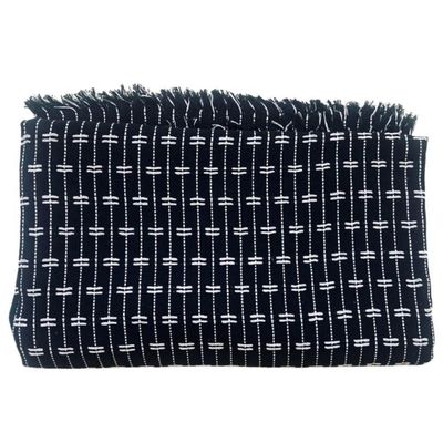 Manta Grande Para Sofá Cama 2 E 3 Lugares 2,50x1,80cm Capa De Sofa Gigante 100% Algodão Na Promoção Preto-branco