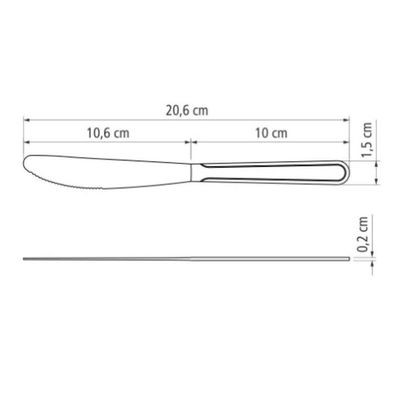 Faca De Mesa Tramontina Búzios 4 Em Aço Inox