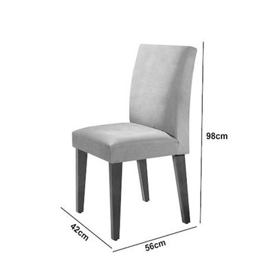 Sala De Jantar Mesa Olimpia Canto Reto Com 4 Cadeiras Grecia Marrom/off White/imbuia Ripado
