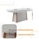Mesa Diane 180cm Tampo Mdf Vidro Canto Copo Com 6 Cadeiras Linho Capuccino Off White Naturale Serigueira