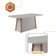 Mesa Diane 180cm Tampo Mdf Vidro Canto Copo Com 6 Cadeiras Linho Capuccino Off White Naturale Serigueira