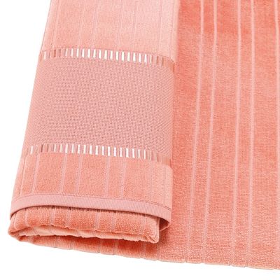 Toalha Banho Veludo Bordar Bella 70x140cm Terracota Dohler