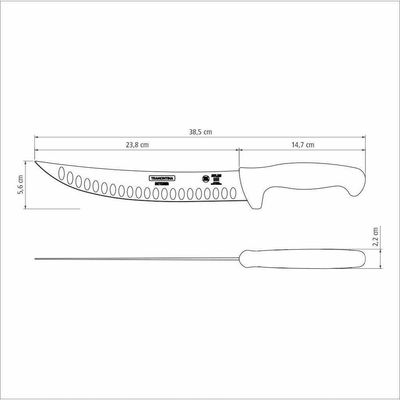 Faca Para Carne Butcher Com Lâmina Em Aço Inox E Cabo Em Polipropileno Preto 10
