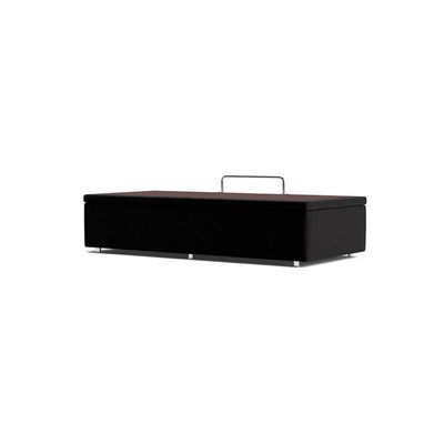 Base Baú Phy Camurça Preto Solteiro (88x188x39) - Ortobom