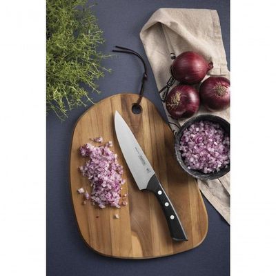 Faca Chef Tramontina Solutta Em Aço Inox E Cabo Em Policarbonato Preto 6"