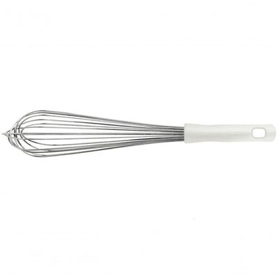 Batedor Manual Tramontina Em Aço Inox Com Cabo Em Polipropileno Branco 40 Cm