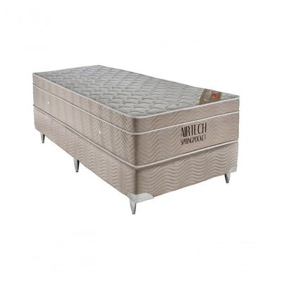 Cama Box E Colchão Airtech – Solteiro (88x188) - Ortobom