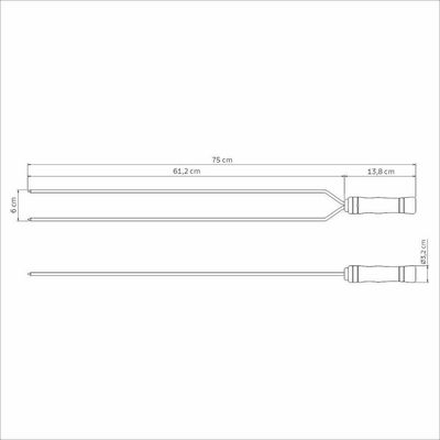 Espeto Duplo Para Churrasco Tramontina Com Lâmina Em Inox E Cabo De Madeira 75cm