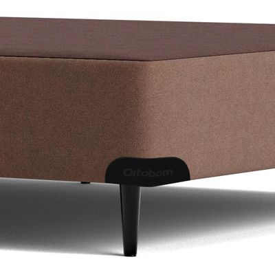 Base Sommier Camurça Bege Solteiro (88x188x23) - Ortobom