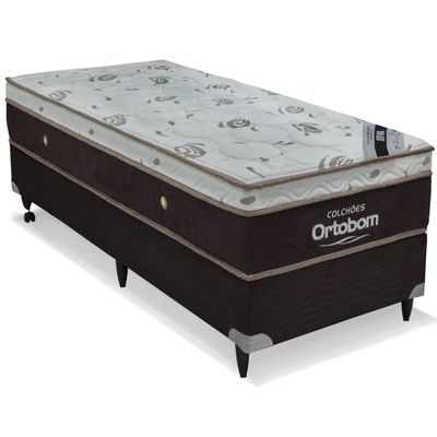Cama Box E Colchão Sleep King – Solteiro (88x188) – Ortobom