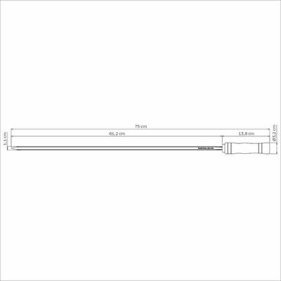Espeto Para Churrasco Tramontina Inox Lâmina Com Cabo Madeira 75cm
