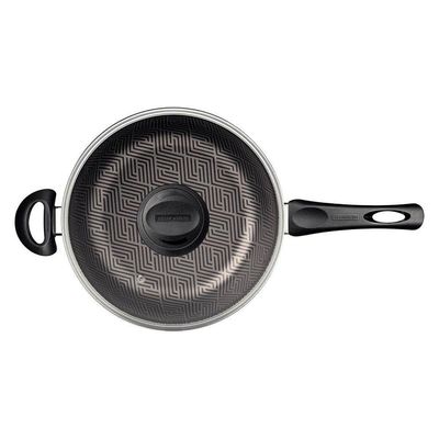 Fritadeira Multiuso Tramontina Paris 24cm Em Alumínio Com Revestimento Antiaderente Com Tampa De Vidro Chumbo