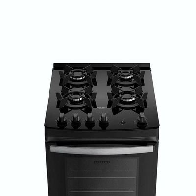Fogão 4 Bocas Supreme Glass Acendimento Automático Dako Preto Bivolt