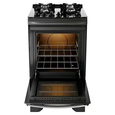 Fogão 4 Bocas Supreme Glass Acendimento Automático Dako Preto Bivolt