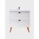 Gabinete Para Banheiro Com Cuba E Espelho Organico 80cm Retro Mdf Branco Milano - On Móveis