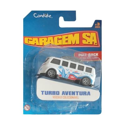 Mini Carrinho Pull Back Garagem S.A. Turbo Aventura - Branco Hello Summer