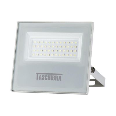 Kit 2 Refletores Taschibra Led Tr Slim 50w Verde Branco Bivolt