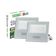Kit 2 Refletores Taschibra Led Tr Slim 50w Verde Branco Bivolt