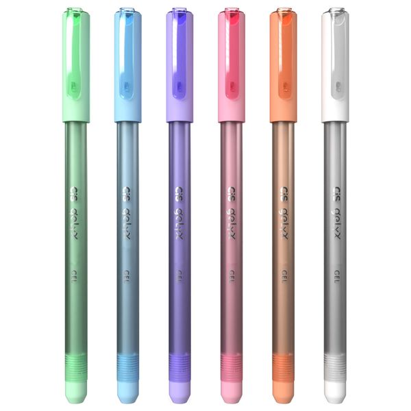 Caneta Gel Cis Gelyx Pastel 6 Cores 0.8mm Caneta Gel Cis Gelyx Pastel 6 Cores 0.8mm