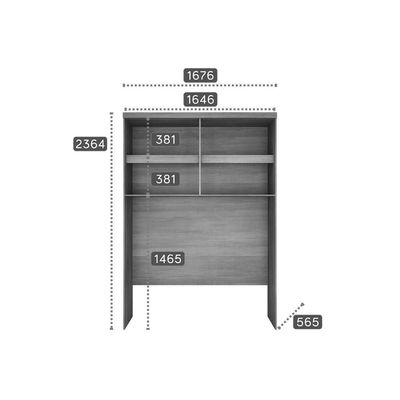 Módulo De Quarto Casal Armário Ponte Aéreo -queen 167cm Rizon-linea C- 4 Portas Cumaru-fendi 25 - Novo Horizonte