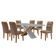Mesa Sala De Jantar Carol 180cm E 6 Cadeiras Carol Moderna Vel. Capuccino Off White Imbuia