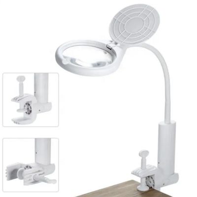 Lupa Led Profissional Mesa Bancada Luminaria Estetica Clip 2 Em 1 Iluminacao Eletronica Lente De Aumento
