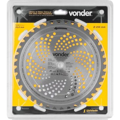 Lâmina Circular Para Roçadeira Com Videa 255x20,0x40 Vonder