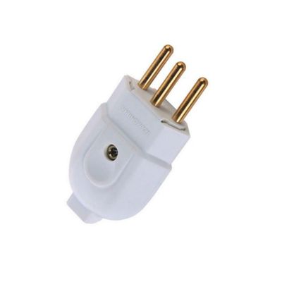 Plugue Macho Branco 2p+t De 10 Ampères E 250 Volts - 57402103 - Tramontina