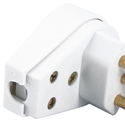 Plugue Angular 2p+t 20a 250 Volts Branco - 57402111 - Tramontina