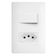 Interruptor Simples + Tomada 20a Com Placa Habitat - 2101 - Fame Inter.simples+tom.20a C-placa Habit Fame 2101