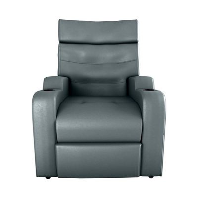 Poltrona Do Papai Reclinável Premium Com Porta Copos E Porta Controle Toro Matrix Sintetico Cinza
