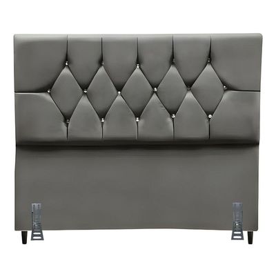Cabeceira Para Cama Casal Queen 160 Cm Olívia E Frame Suede Cinza