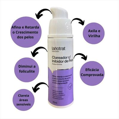 Labotrat Dermo Skin Clareador De Axila E Virilha Com Onibidor De Pelos 30ml