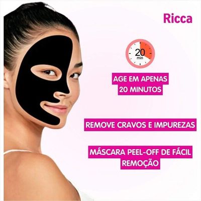 Ricca Máscara Facial Preta Para Limpeza Da Pele