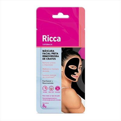 Ricca Máscara Facial Preta Para Limpeza Da Pele
