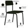 Kit 04 Cadeiras Estofada Para Sala De Jantar Sense Preto C01 Linho Verde Musgo - Lyam Decor