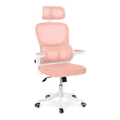 Kit 8 Cadeiras De Escritório Executiva Viena Com Regulagem De Altura - Rosa