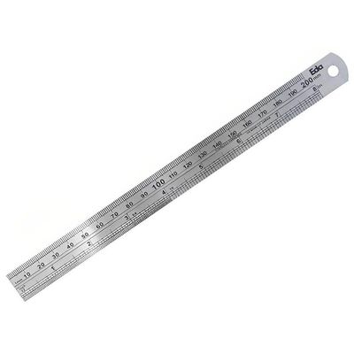 Régua De Aço Inox 8"" 20 Cm - 0ar - Eda Régua De Aço Inox 8" 200mm - 0ar - Eda