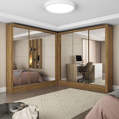 Closet Casal Duplo Fortaleza 6 Portas Premium 12 Prateleiras